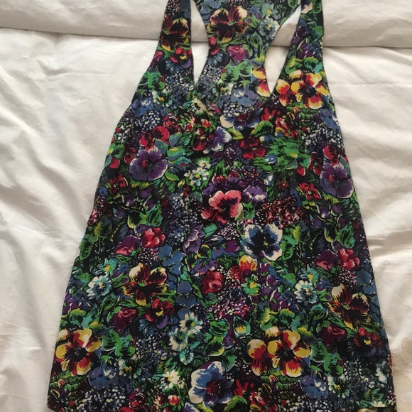 Racerback Floral Silk Tank - Picture 4 of 5
